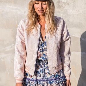 NEW!! Spell & the Gypsy Collective Ice Pink Anastasia Brocade Bomber Jacket